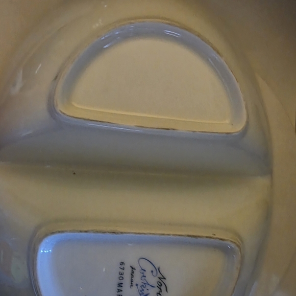 Noritake Floral Divided Platter with Yellow and Green Accents - Picture 3 of 3